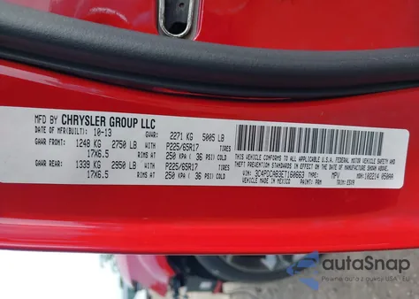 2014 Dodge Journey Crossroad из США, поврежденный, VIN 3C4PDDGG7ET262279